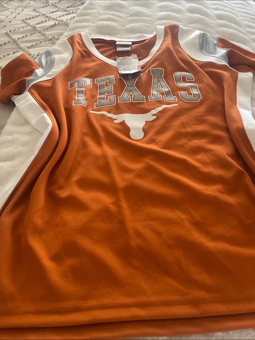 Women’s Texas Longhorns Fan Jersey — Orange & White - Picture 7 of 9